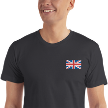 Black / S United Kingdom Flag "Solo" Embroidered T-Shirt by Design Express