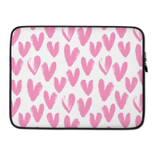 15 in Pink Heart Pattern Laptop Sleeve by Design Express