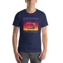 Navy / XS Defund The Media Color Unisex T-Shirt by Design Express
