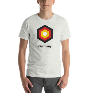Ash / S Germany "Hexagon" Unisex T-Shirt by Design Express