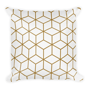 Default Title Diamonds White Gold Square Premium Pillow by Design Express