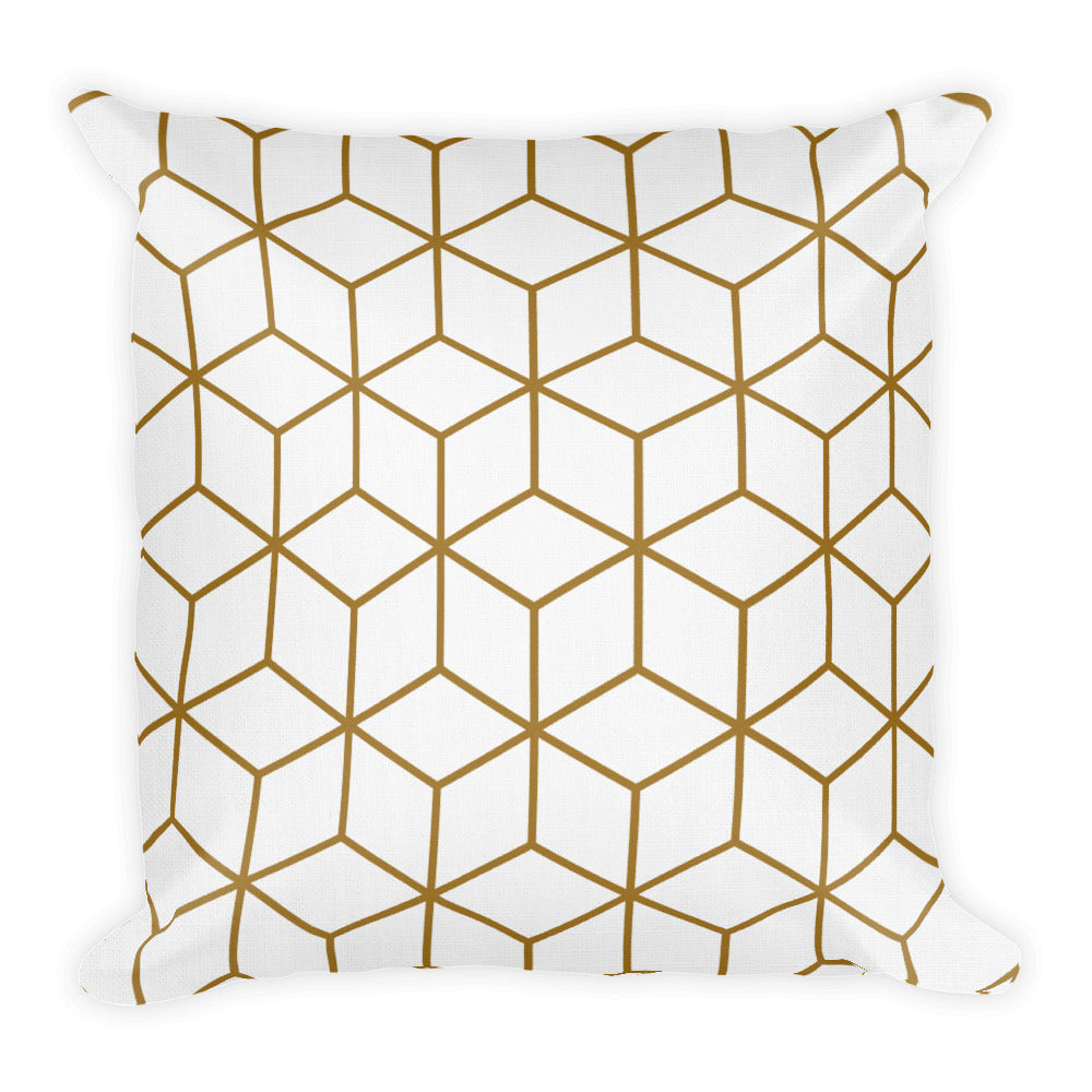 Default Title Diamonds White Gold Square Premium Pillow by Design Express