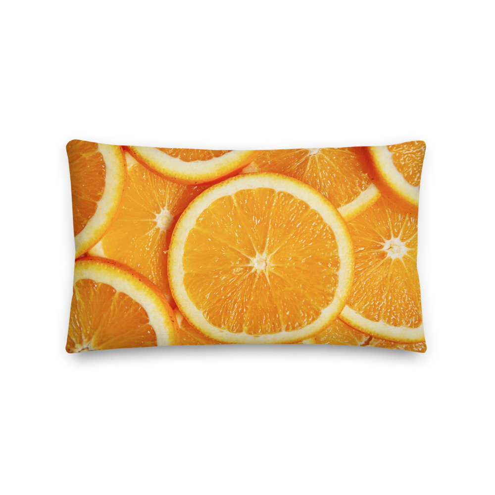 20×12 Sliced Orange Premium Pillow by Design Express