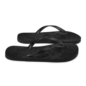 Black Snake Skin Flip-Flops by Design Express