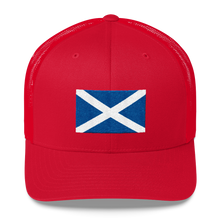 Red Scotland Flag "Solo" Trucker Cap by Design Express