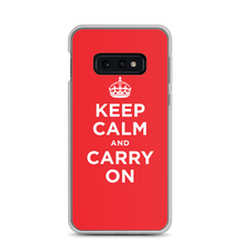 Samsung Galaxy S10e Keep Calm and Carry On Red Samsung Case by Design Express
