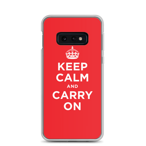 Samsung Galaxy S10e Keep Calm and Carry On Red Samsung Case by Design Express