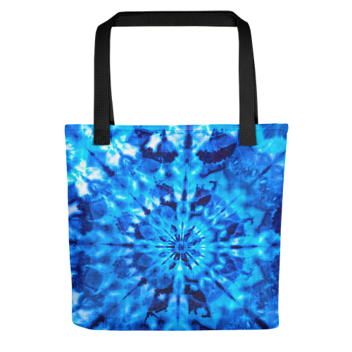 Default Title Psychedelic Blue Mandala Tote Bag by Design Express