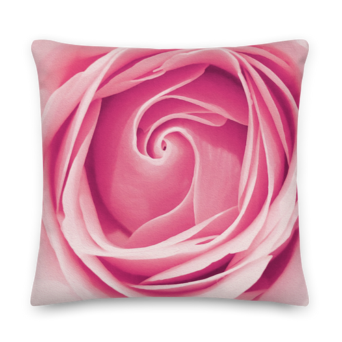 22×22 Pink Rose Premium Pillow by Design Express