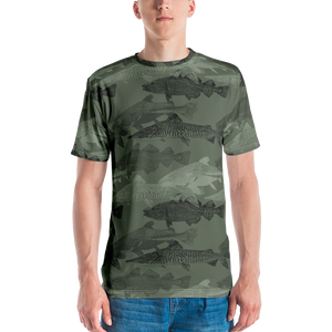 XS Army Green Catfish Men's T-shirt by Design Express