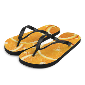 S Sliced Orange Flip-Flops by Design Express