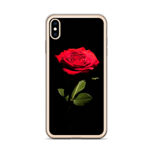 Red Rose on Black iPhone Case by Design Express