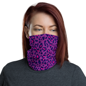 Default Title Purple Leopard Print Neck Gaiter Masks by Design Express