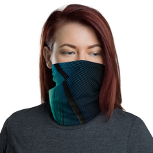 Default Title Blue Black Feather Neck Gaiter Masks by Design Express
