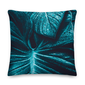 Turquoise Leaf Premium Pillow by Design Express