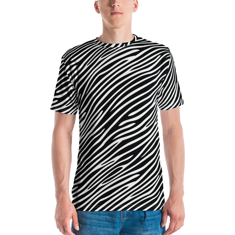 XS Zebra Print Men's T-shirt by Design Express