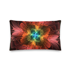 Abstract Flower 03 Rectangle Premium Pillow by Design Express