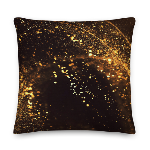 22×22 Gold Swirl Square Premium Pillow by Design Express