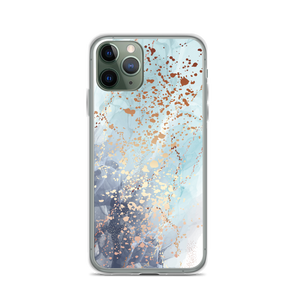 iPhone 11 Pro Soft Blue Gold iPhone Case by Design Express