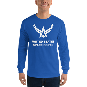 Royal / S United States Space Force "Reverse" Long Sleeve T-Shirt by Design Express
