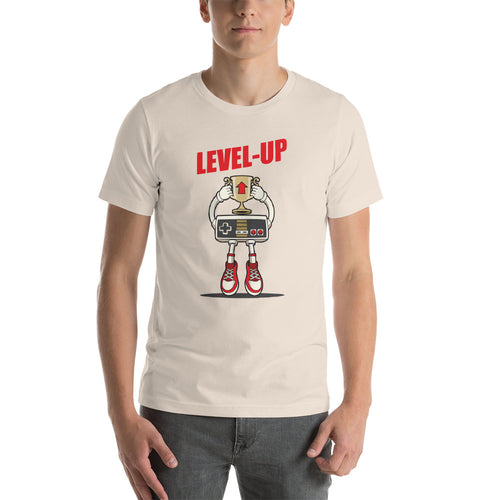 Soft Cream / S Level-Up Short-Sleeve Unisex T-Shirt by Design Express