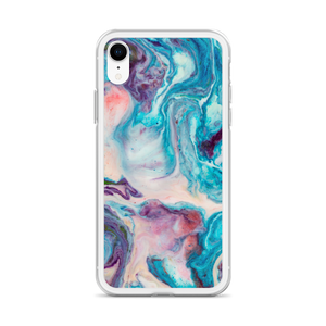 Blue Multicolor Marble iPhone Case by Design Express