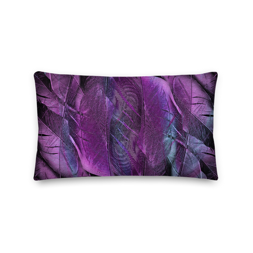 20×12 Purple Feathers Premium Pillow by Design Express