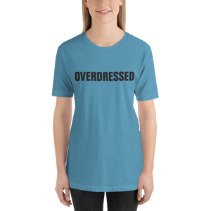Ocean Blue / S Overdressed Slogan Unisex T-Shirt by Design Express
