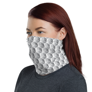 Diamond Grey Gradient Block Pattern Neck Gaiter Masks by Design Express