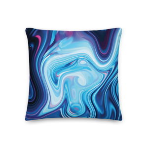 18×18 Lucid Blue Square Premium Pillow by Design Express