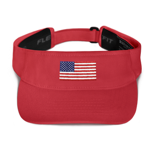 Red United States Flag "Solo" Visor by Design Express