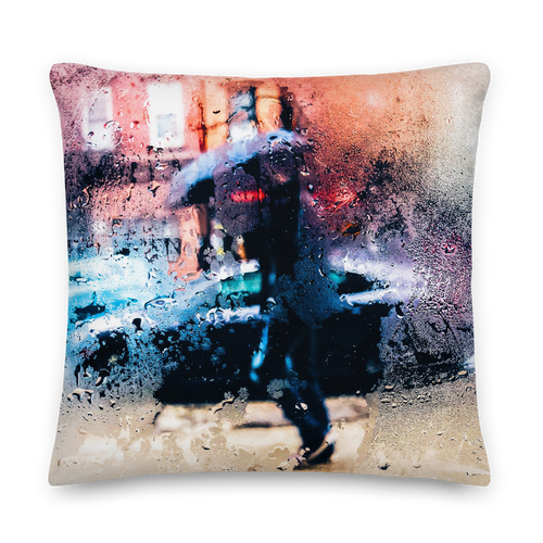 22×22 Rainy Blury Square Premium Pillow by Design Express