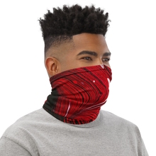 Black Red Abstract Neck Gaiter Masks by Design Express