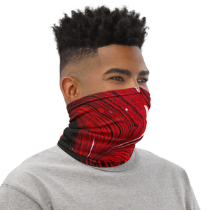 Black Red Abstract Neck Gaiter Masks by Design Express