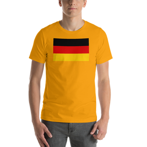 Gold / S Germany Flag Short-Sleeve Unisex T-Shirt by Design Express