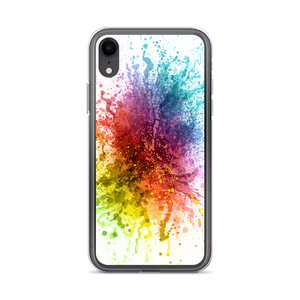 iPhone XR Rainbow Paint Splash iPhone Case by Design Express