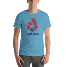 Ocean Blue / S America "Star & Stripes" Short-Sleeve Unisex T-Shirt by Design Express