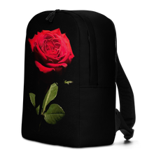 Red Rose on Black Minimalist Backpack by Design Express
