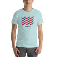 Heather Prism Ice Blue / S America "Barley" Short-Sleeve Unisex T-Shirt by Design Express
