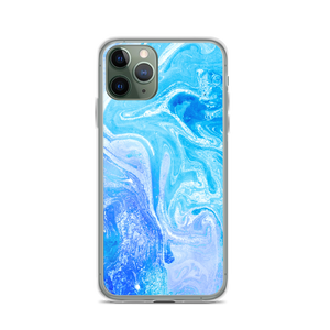 iPhone 11 Pro Blue Watercolor Marble iPhone Case by Design Express