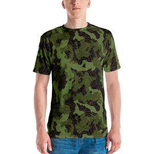 XS Green Camoline Men's T-shirt by Design Express