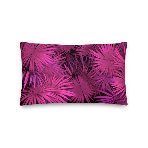 20×12 Pink Palm Premium Pillow by Design Express
