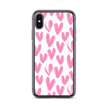 iPhone X/XS Pink Heart Pattern iPhone Case by Design Express