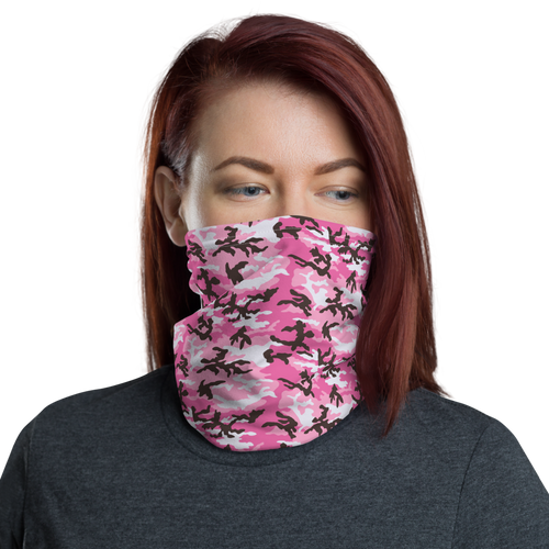 Default Title Pink Camo Neck Gaiter Masks by Design Express