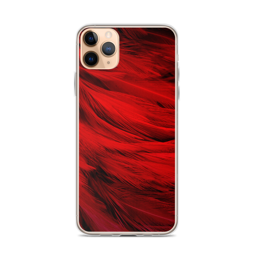 iPhone 11 Pro Max Red Feathers iPhone Case by Design Express