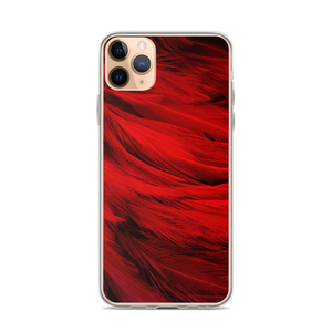 iPhone 11 Pro Max Red Feathers iPhone Case by Design Express