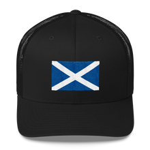 Black Scotland Flag "Solo" Trucker Cap by Design Express