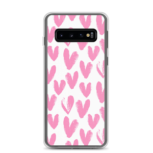 Samsung Galaxy S10 Pink Heart Pattern Samsung Case by Design Express