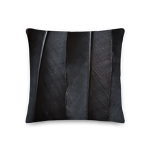18×18 Black Feathers Square Premium Pillow by Design Express