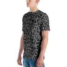 Grey Leopard Print Men's T-shirt by Design Express